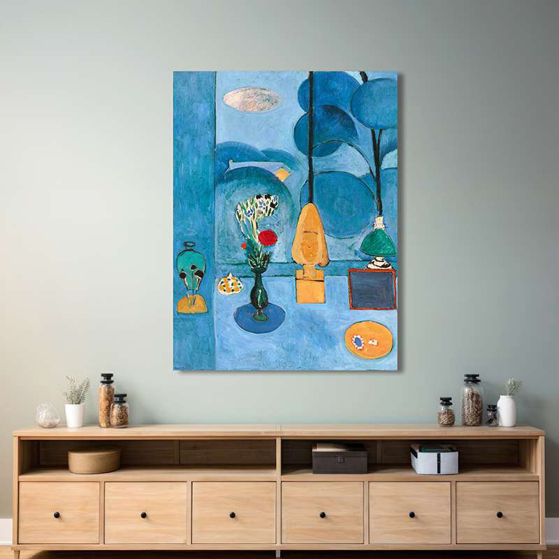 The Blue Window by Henri Matisse - Wrapped Canvas Print, 80cm H x 60xm W