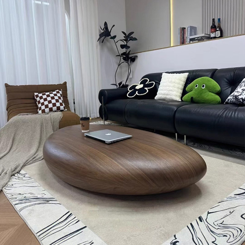 Table basse en bois de style italien, H 12,2 po x L 62,9 po x l 35,4 po