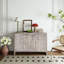 Console en bois avec 3 poignées de porte en métal de style moderne, armoire en bois