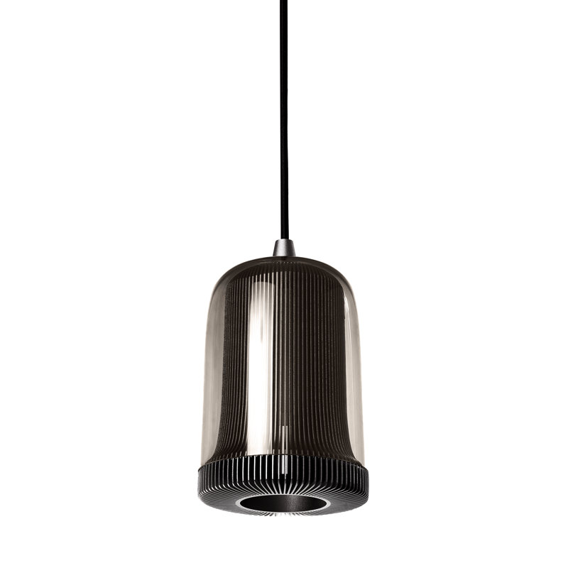 Luminaires suspendus Dub, H 7 po x l 4,3 po x P 4,3 po, Verre vert / doré clair