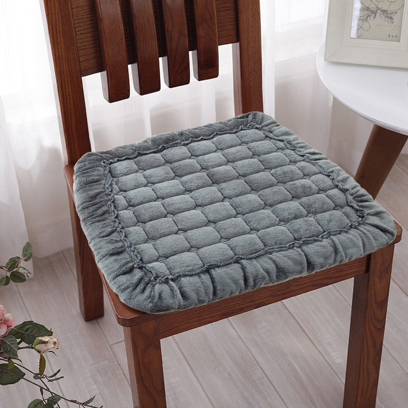 Seat Cushion Chair Cushions Thicken Soft Student Seat Pad Winter Warm Office Chair Sit Mat Non Slip Stool Cushions, Gray