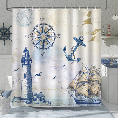 Rideau de douche Nautical