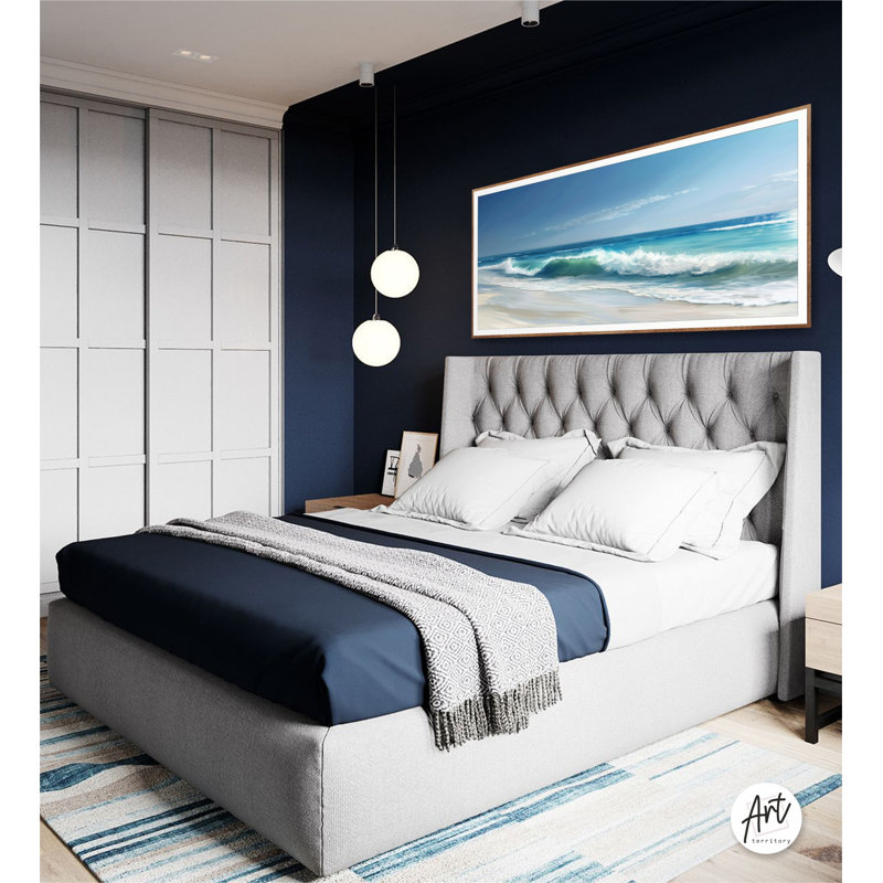 Plage, imprimé océan, art mural maison de plage, impression côtière, vague, décor de chambre océan, très grande affiche