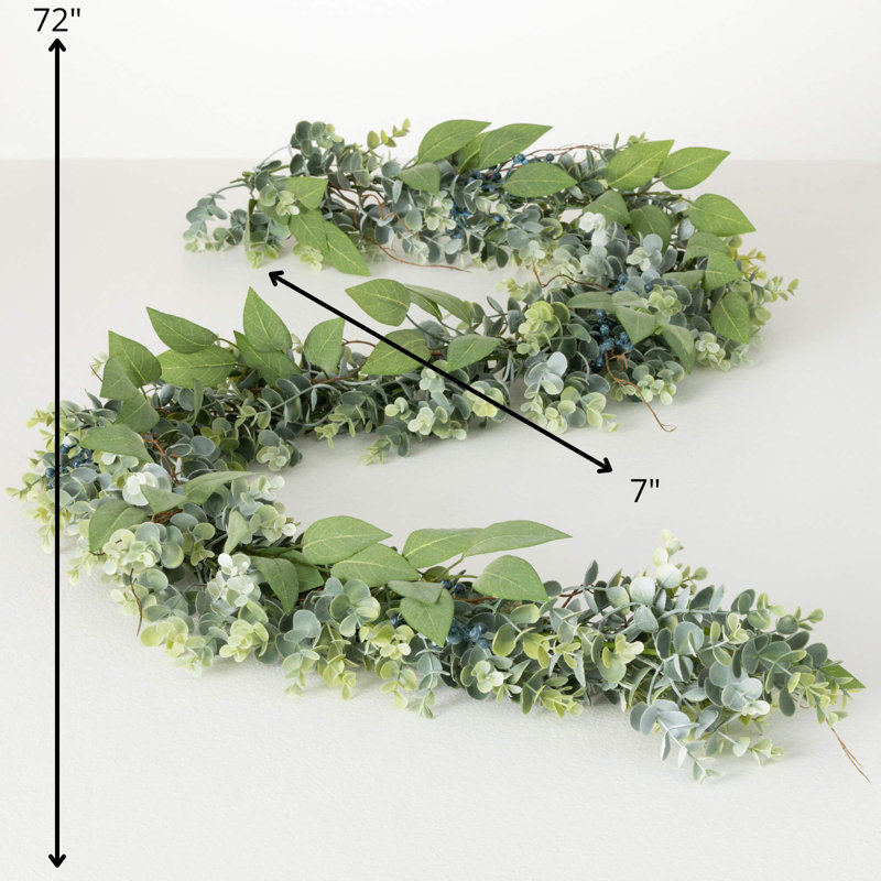 Guirlande artificielle 72 "en eucalyptus et sauge