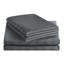 Microfiber Striped Duvet Cover Set with Matching Pillowcases and Stripe Fitted Sheet-117597594-117597595