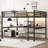 Metal Queen Size Loft Bed With Power Outlet And LED Lighted, Space-Saving, Noise Reduced, Black
