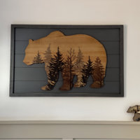 Millwood Pines Décoration murale grizzly rustique et Commentaires - Wayfair  Canada
