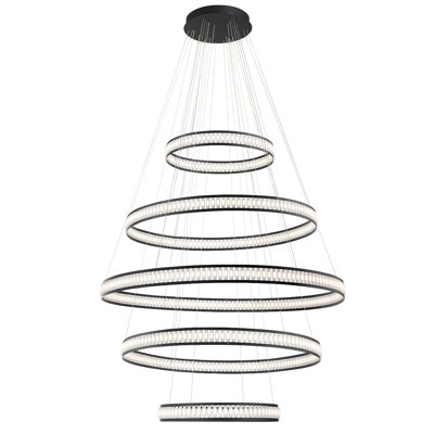5-Tiers 5-Light 60" Integrated LED Grand Chandelier