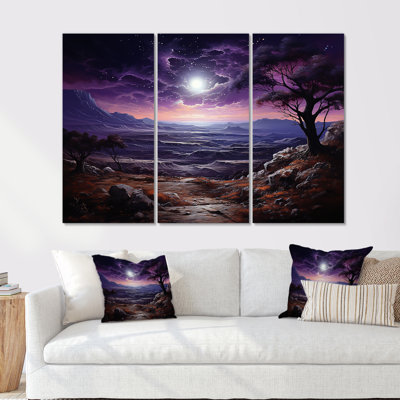 Judaism Desert Negev Nights Haze - Judaism Canvas Wall Art Set