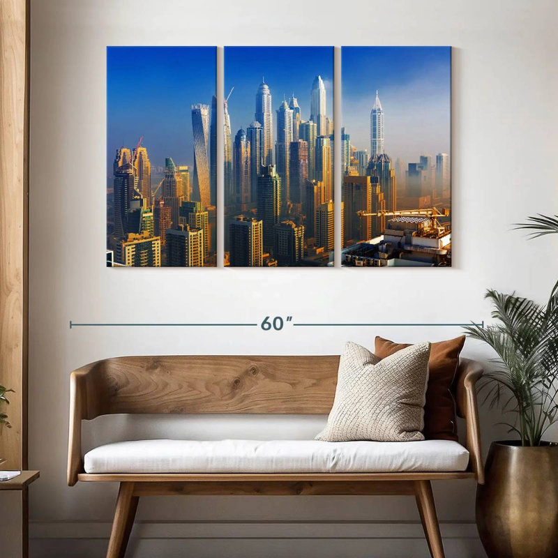 Skyscrapers Of Dubai, 32" H x 50" W