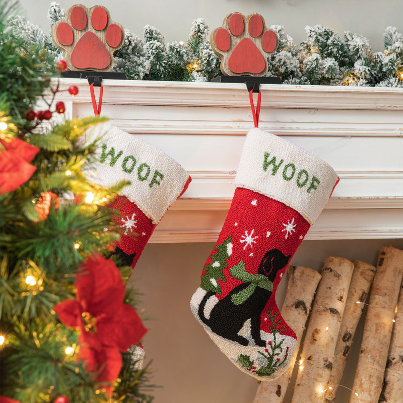20.00"L Hooked Stocking, Dog
