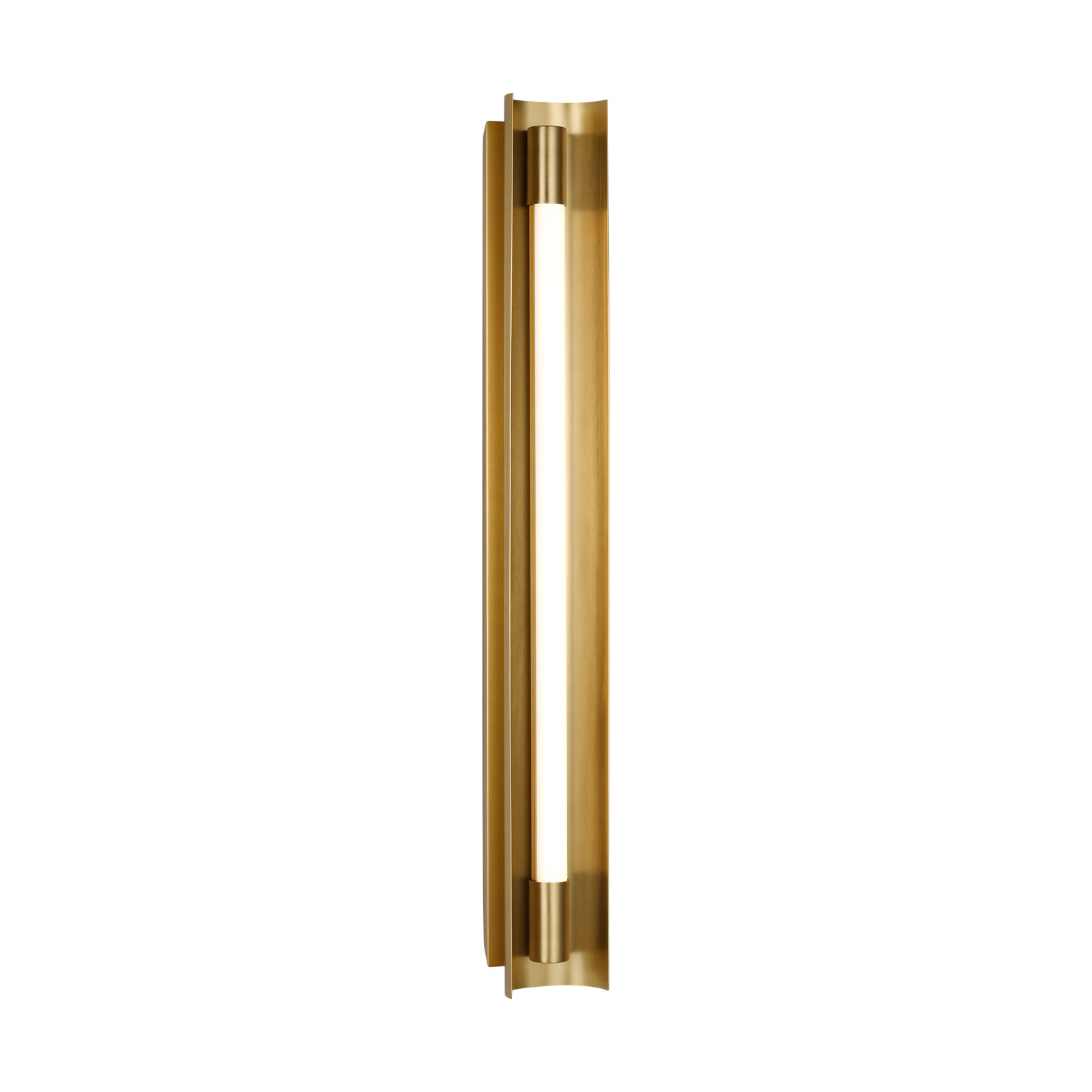 Single Dimmable LED Bath Bar, Burnished Brass