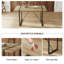 Ensemble table et chaises, table rectangulaire avec 6 chaises d'appoint rembourrées