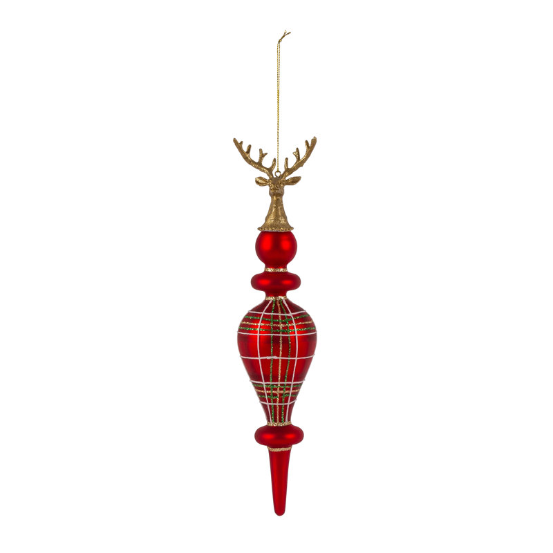 10.5'' Glass Animals Holiday Shaped Ornament