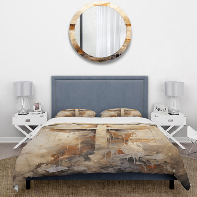 Minimalism Religious Cross - Spiritual Duvet Cover Set - Microfiber Polyester