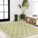 Trebol Moroccan Trellis Textured Weave Green/Cream Indoor/Outdoor Rug