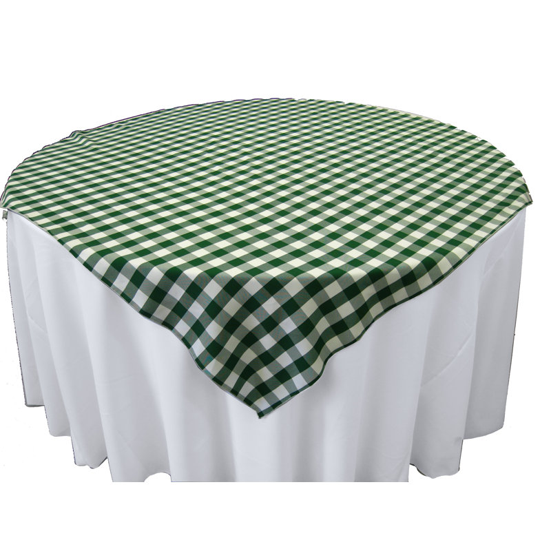 Huertas Tablecloth, White and Hunter Green, 72" Square