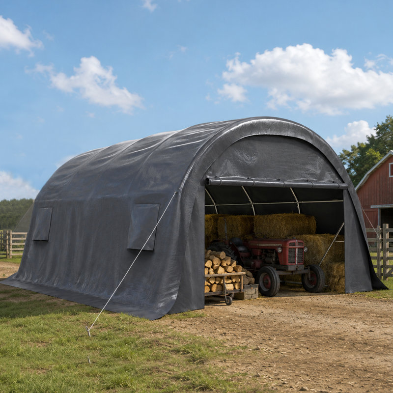 Abri d'auto dôme de 6 m x 6 m, structure en acier galvanisé, résistant à la neige et étanche, pour VUS