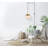 Bulera 1-Light Metal and Glass Globe Pendant with Adjustable Height-1935330148-1935330149