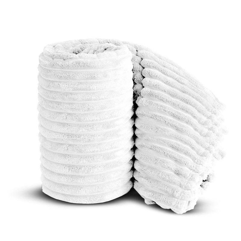 BELLISSIMA PLUSH THROW, 200cm x 150cm, White