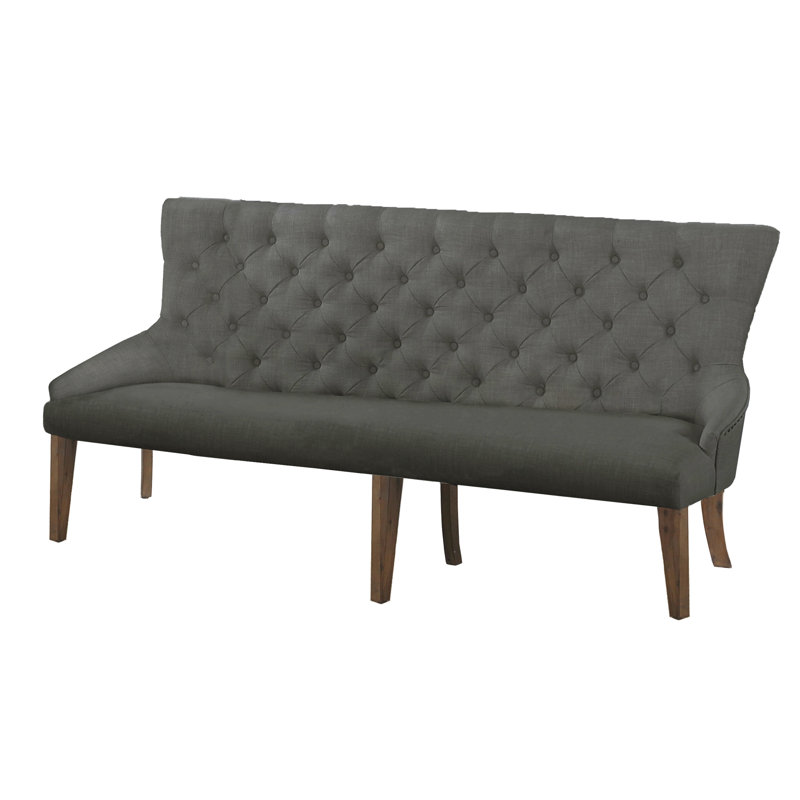Banc de salle à manger rembourré Aala, Gris