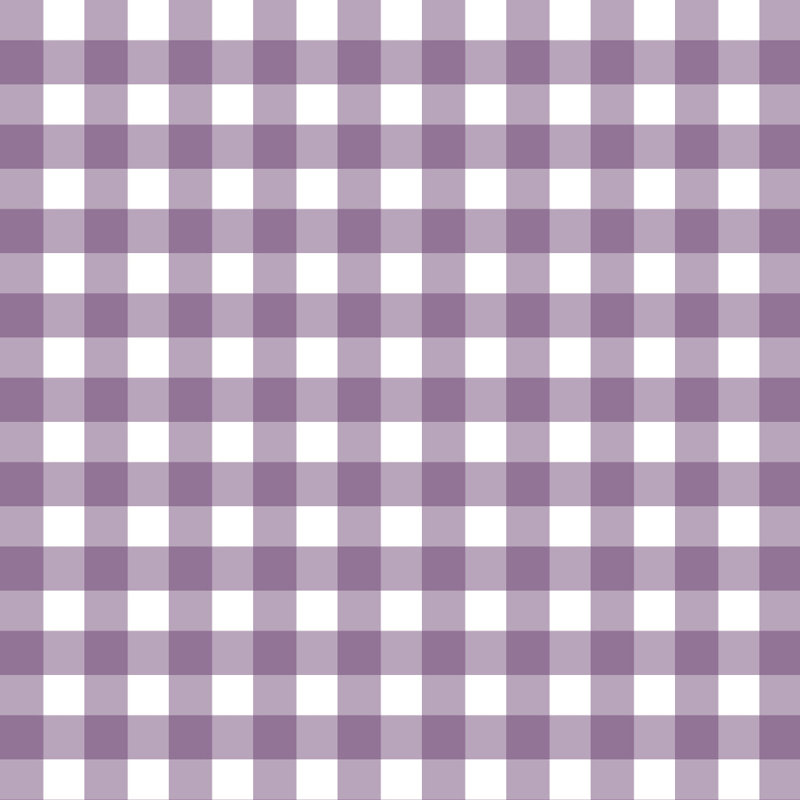 Gingham Pattern Tailored Bed Skirt 15" Drop Length, Full, Lilac