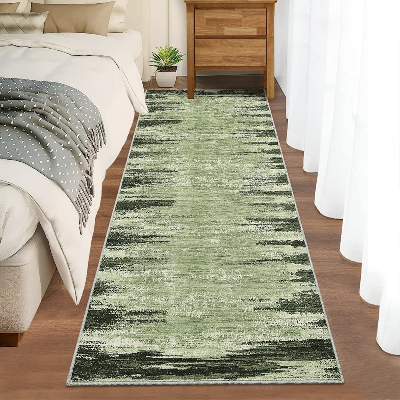 Abstract Machine Washable Rug with Rubber Backing for Living Room Modern Non-Slip Dining Room Rug Easy-Cleaning Floor Carpet for Bedroom Office