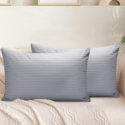 Luxury Microfiber Stripe Pillowcases set of 2, Pillow Protector