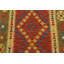 Tapis de zone en laine 3 pi 3 po x 6 pi 3 po one-of-kind à la main noué la Doorfield