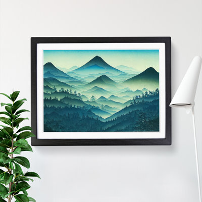 Japanese Forest Mountains - Framed Print
