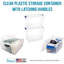 Bac de rangement empilable polyvalent Homz avec couvercles verrouillables Homz-112124643