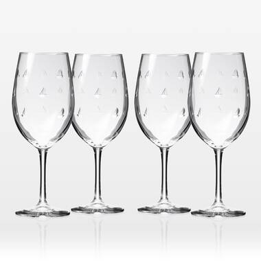 Rolf Glass School of Fish White Wine 12oz - Set of 4 Glasses