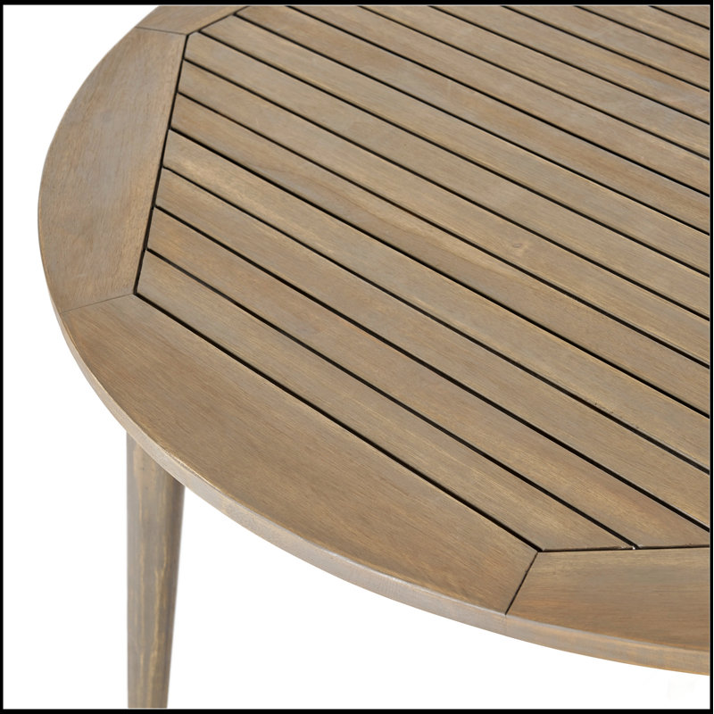 Table de salle à manger Stamford en bois d'acacia de 47 pouces avec finition résistante à l'eau pour une utilisation extérieure durable