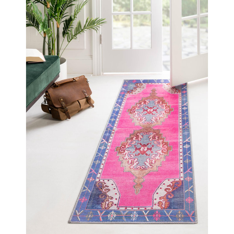 Oppie Performance Chenille Oriental Indoor Rug, Runner 2' x 4'