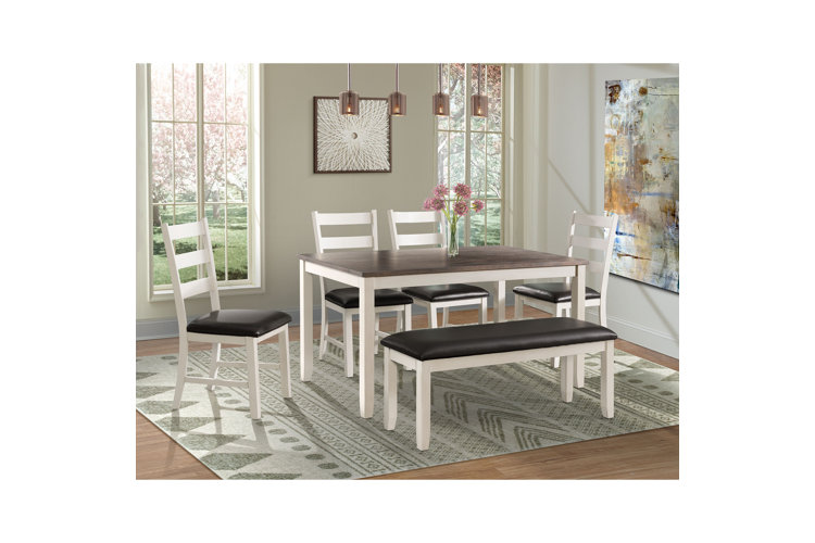Nyzaire Solid Wood Acacia Dining Set