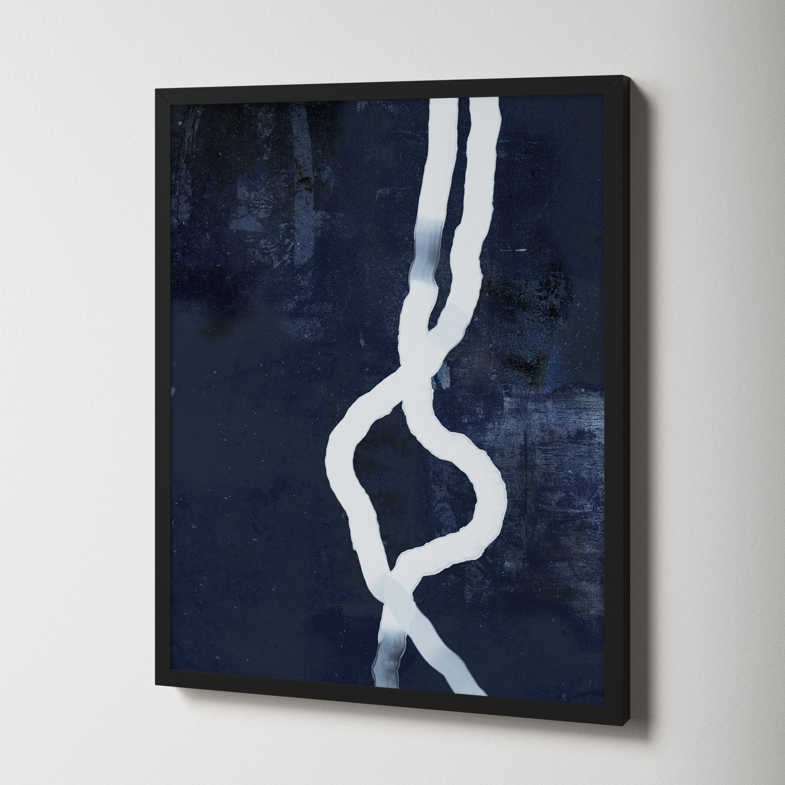 White Rope 3 by Jacques Pilon, Black, 38" H x 30" W