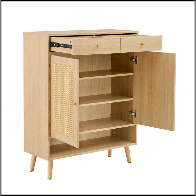 Armoire à chaussures multifonctionnelle minimaliste moderne en bois aggloméré - s'adapte parfaitement aux intérieurs de style nordique, japonais et industriel