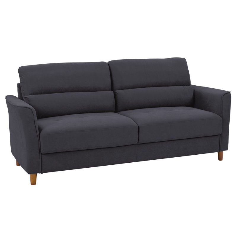 Canapé à accoudoirs évasés 78 ", Polyester gris foncé