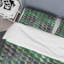 Ensemble de housse de couette en microfibre vert / noir 3 pièces