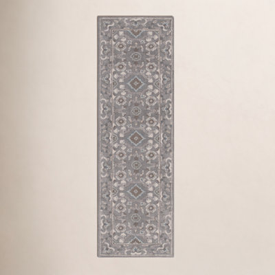 Tansy Gray Handmade Wool Oriental Rug