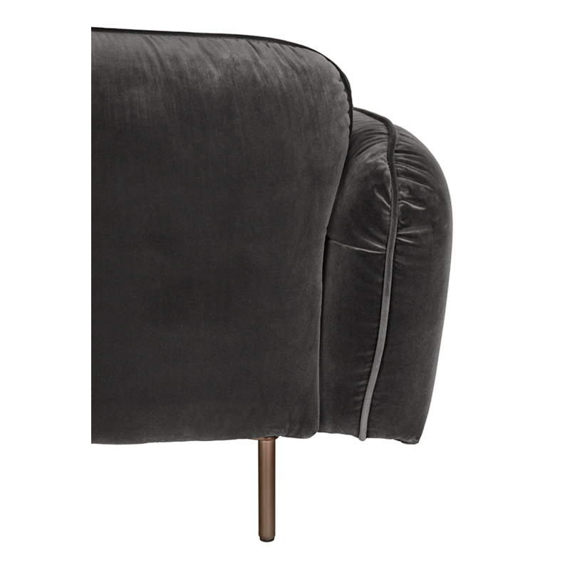 Franklin Sofa, Grey Velvet