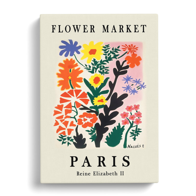Flower Market Exhibition In Paris No.2 - Wrapped Canvas, 50cm H x 35cm W x 3cm D
