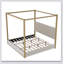 Upholstery Canopy Platform Bed With Headboard And Metal Frame-68040986-68040982