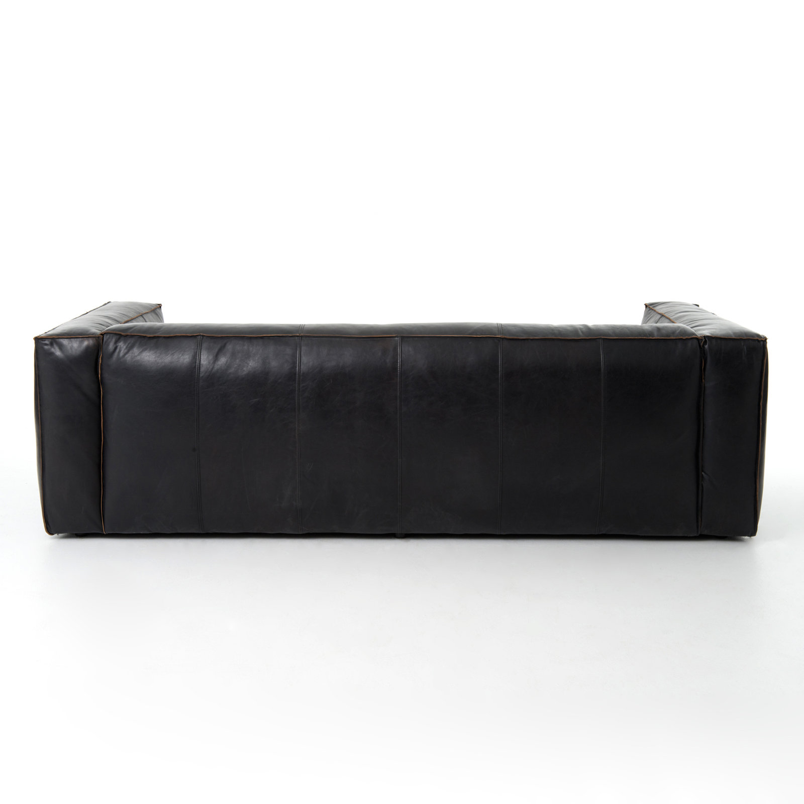 Genuine Leather Sofa, Saiko Black Top Grain Leather