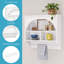  Kitchen Storage Wall Shelf With Towel Bar - White