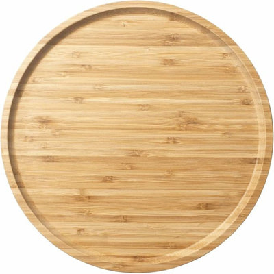  YANGQIHOME Bamboo Serving Platter for Dining Tables, Bathroom Vanities, Bedside Tables(11.8 inch)