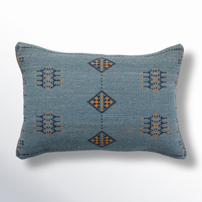 Waldeck Embroidered Wool Lumbar Throw Pillow
