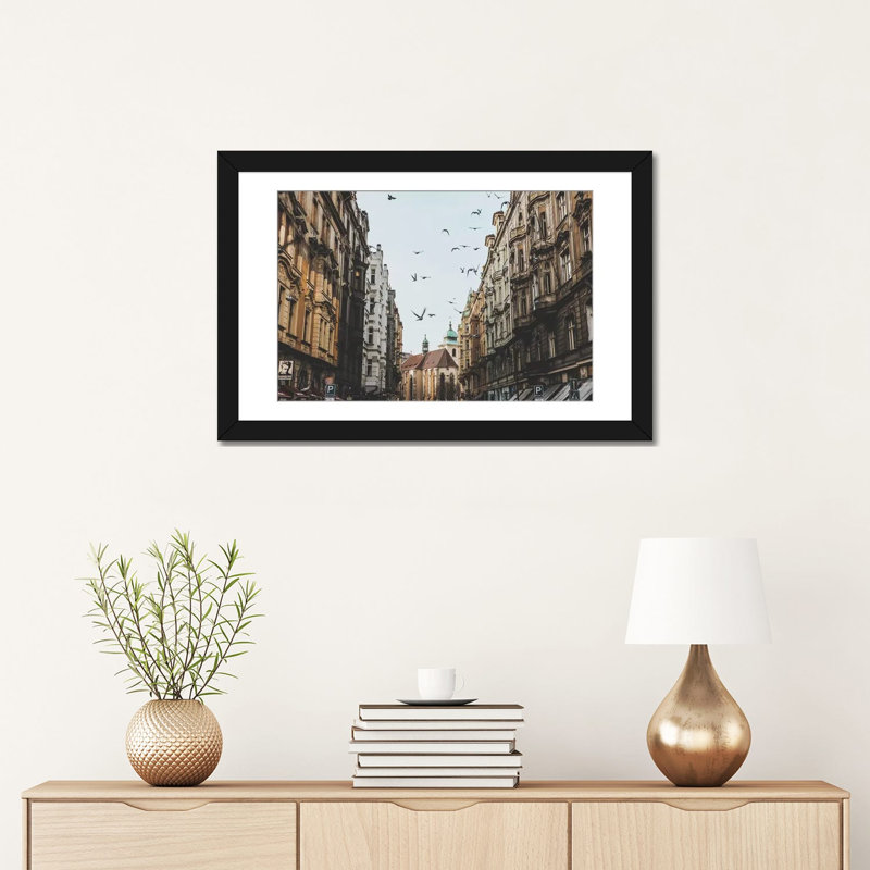 « prague, république tchèque ii » par luke anthony gram, reproduction d’impression sur toile tendue, Blanc
