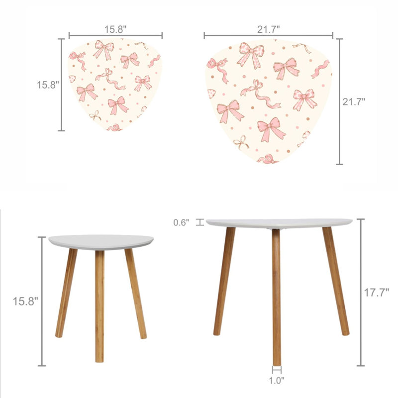 Ensemble de 2 tables basses gigognes Triangle