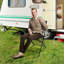 Chaise de patio pliante Hilmer